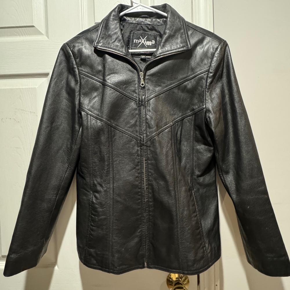 Vintage Wilson's  Black Leather